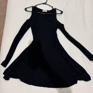 Black Off The Shoulder Mini Dress